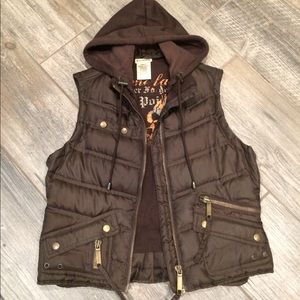 Brown Puffy Vest